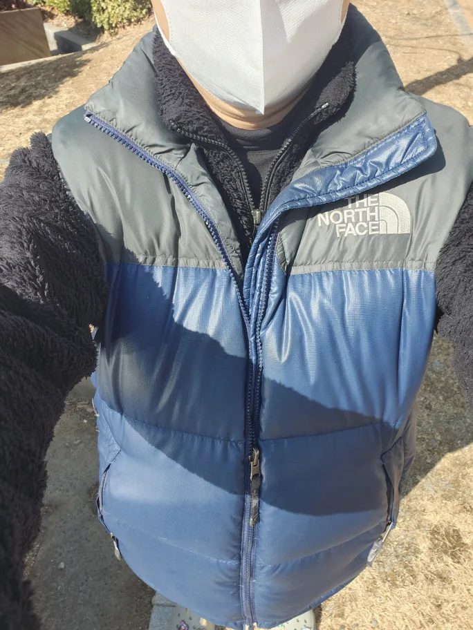 노스페이스패딩 조끼 중고