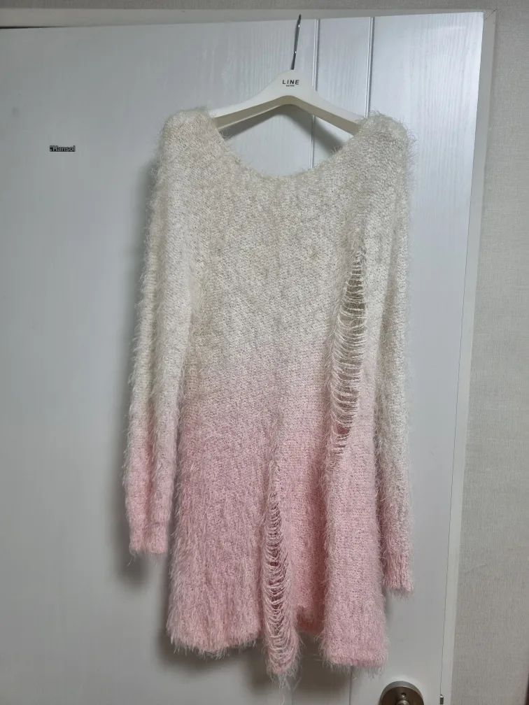 그라데이션 롱니트 혹은 니트 원피스