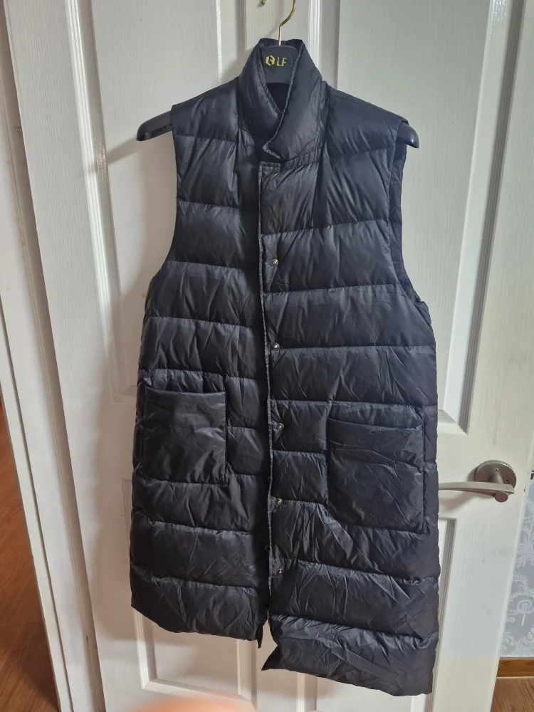 롱조끼 오리털패딩