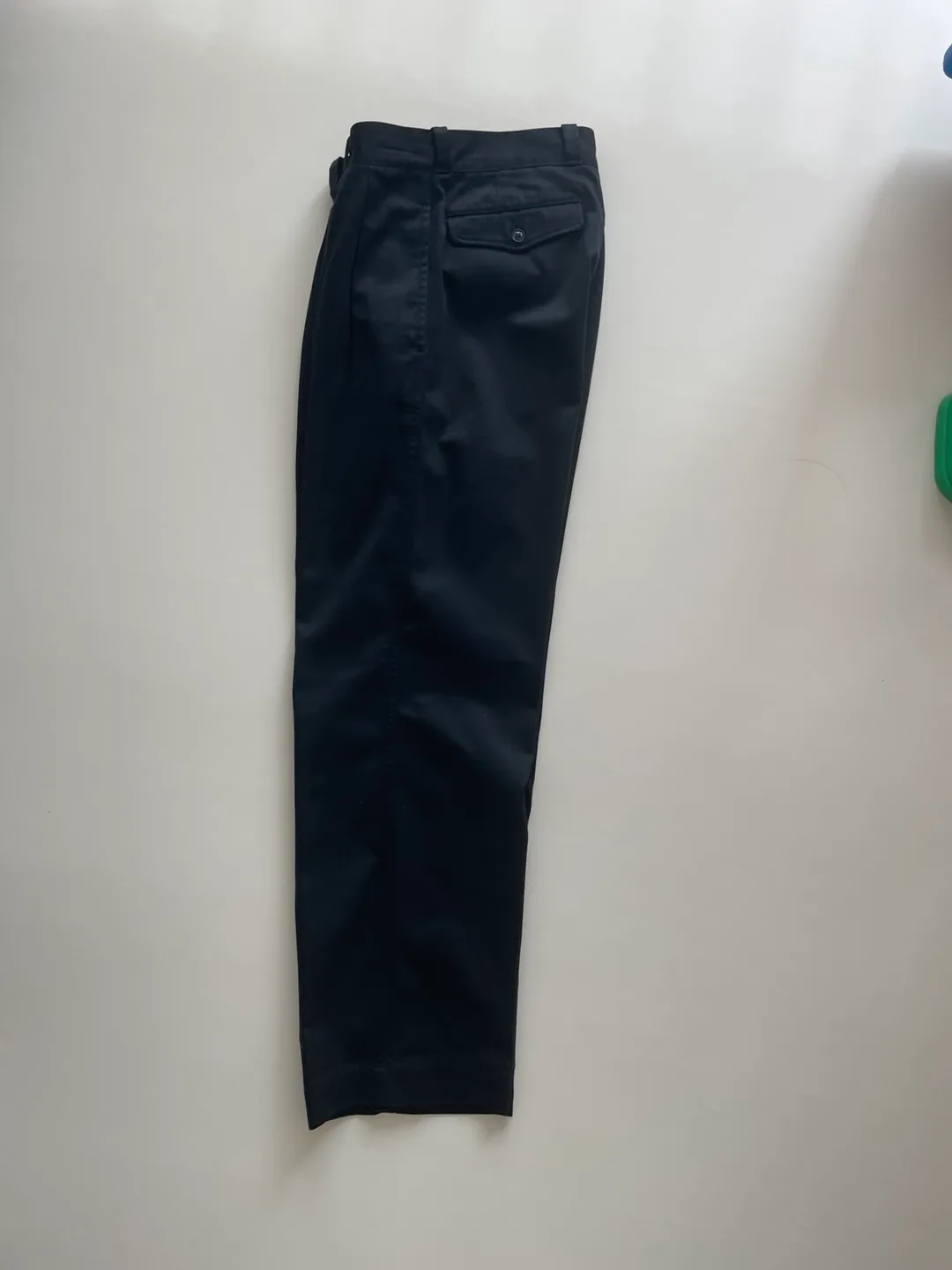 나나미카 와이드 치노 블랙 팬츠 30