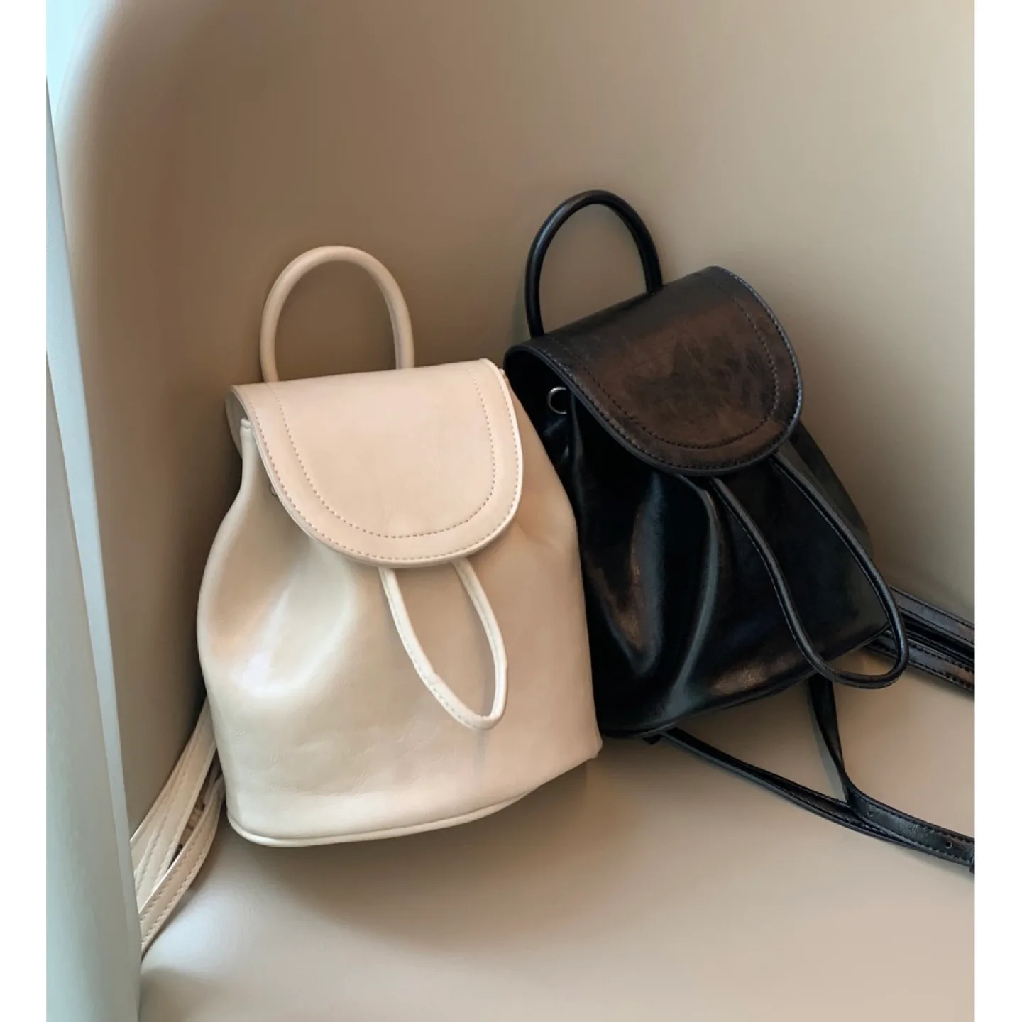 보세 미니 백팩 아이보리