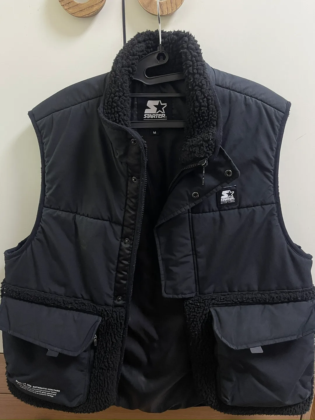 [M] starter 스타터 후리스 조끼
