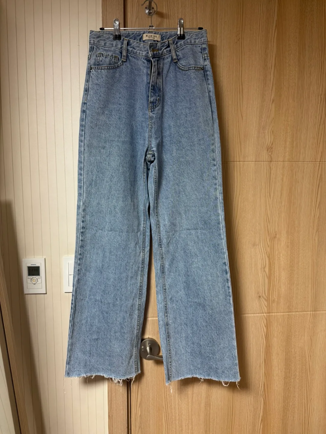 부츠컷 와이드팬츠 연청 M