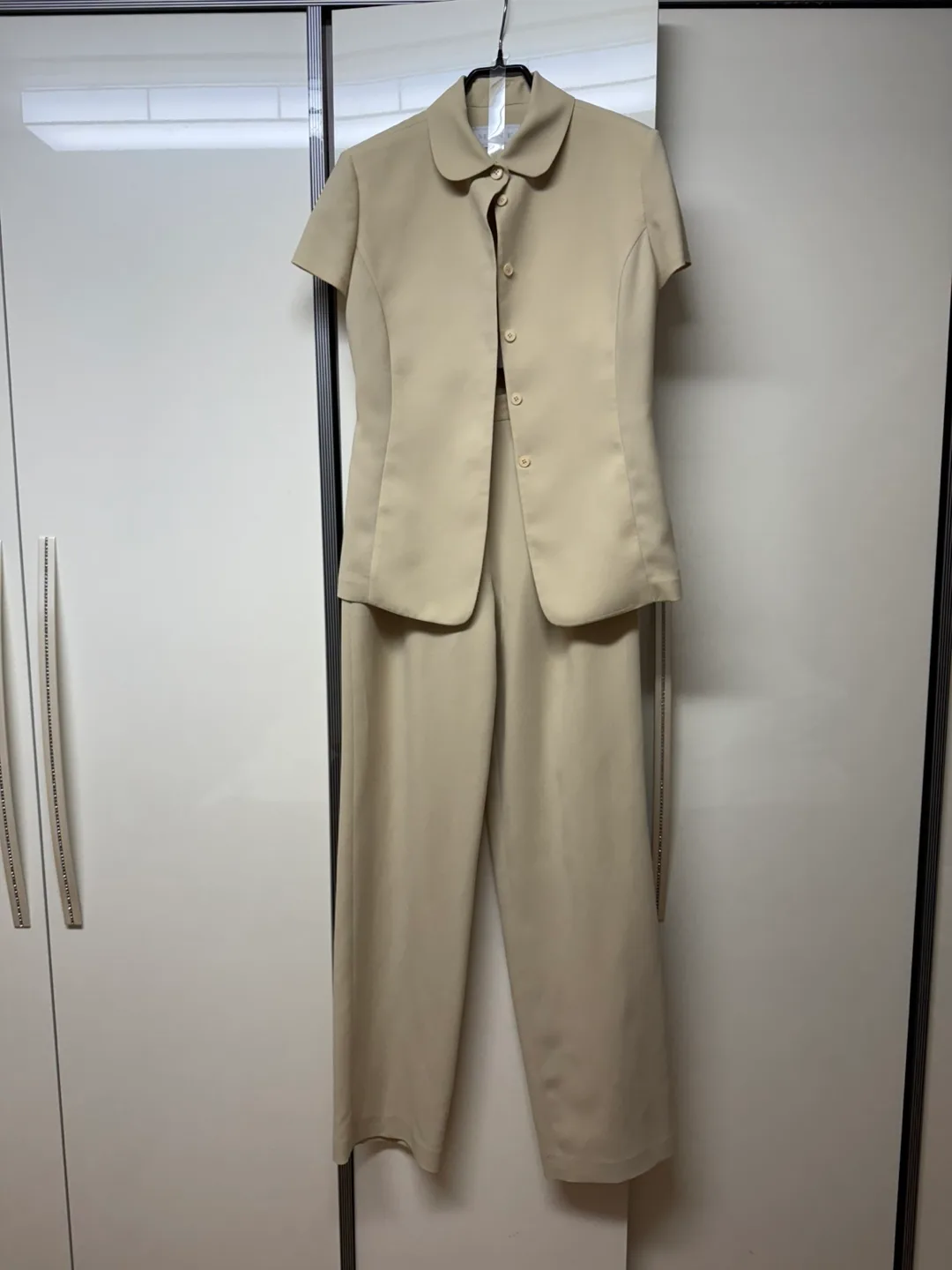 💛한섬 마인 mine 여름 정장 세트(셋트) 반팔 정장 투피스 44-55초반(허리25)