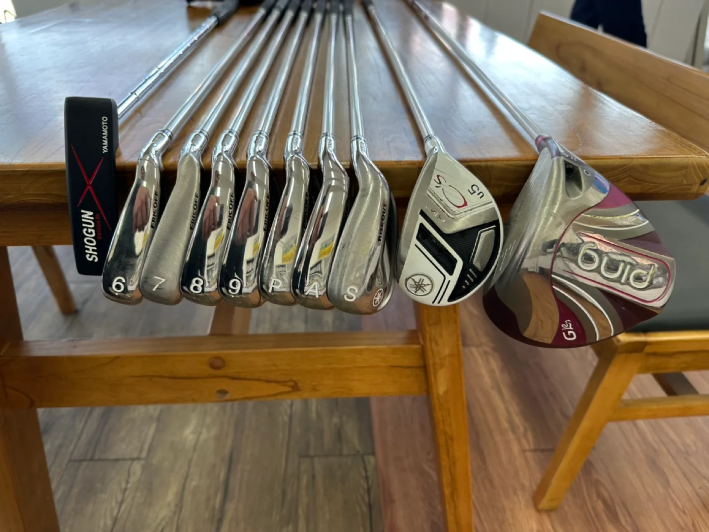 (중고여성골프채) 야마하 Cs HM+ 아이언세트+5번유틸+핑gle2드라이버 팝니다.