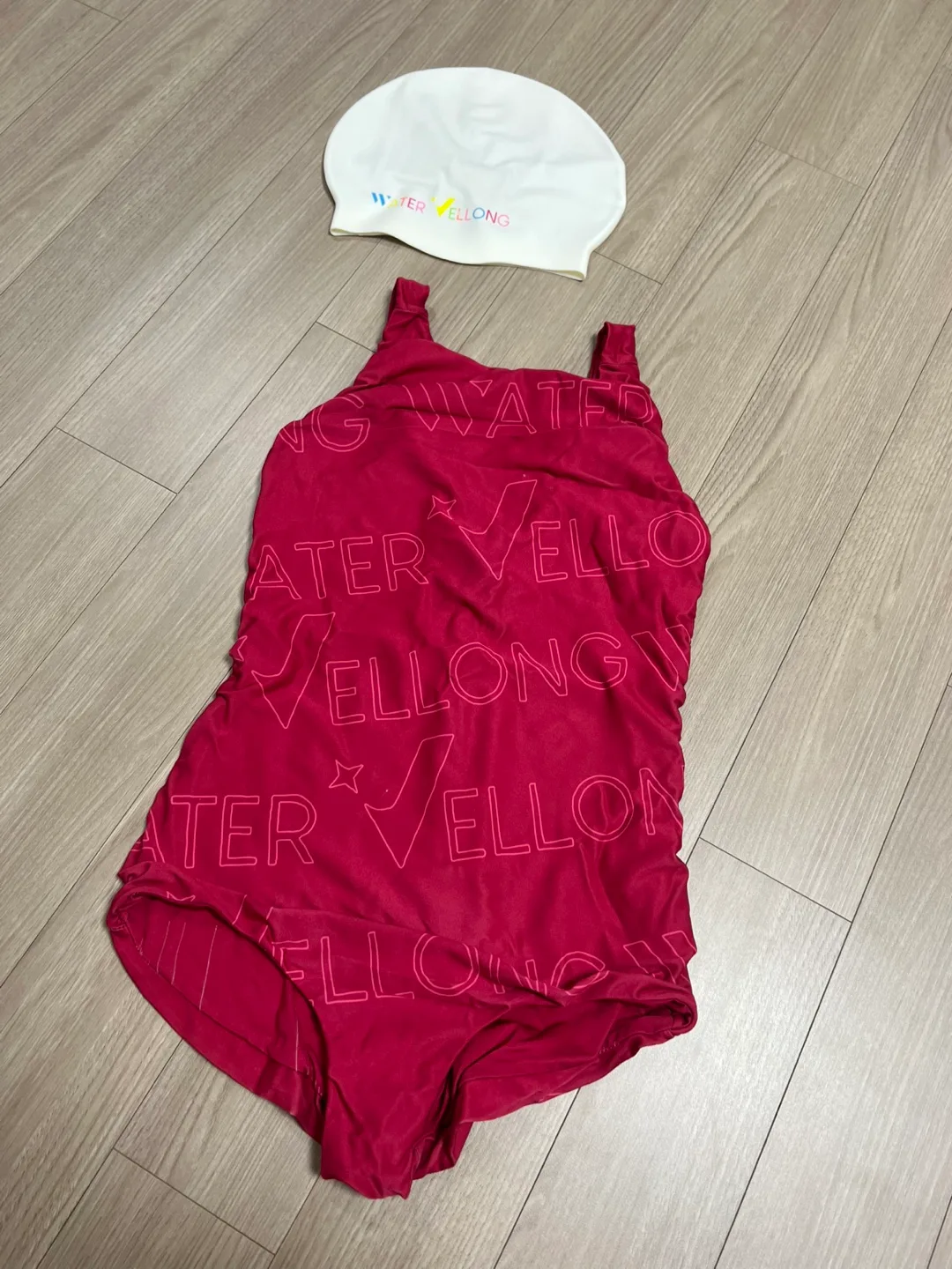 워터벨롱 여아 수영복 모자 세트 130