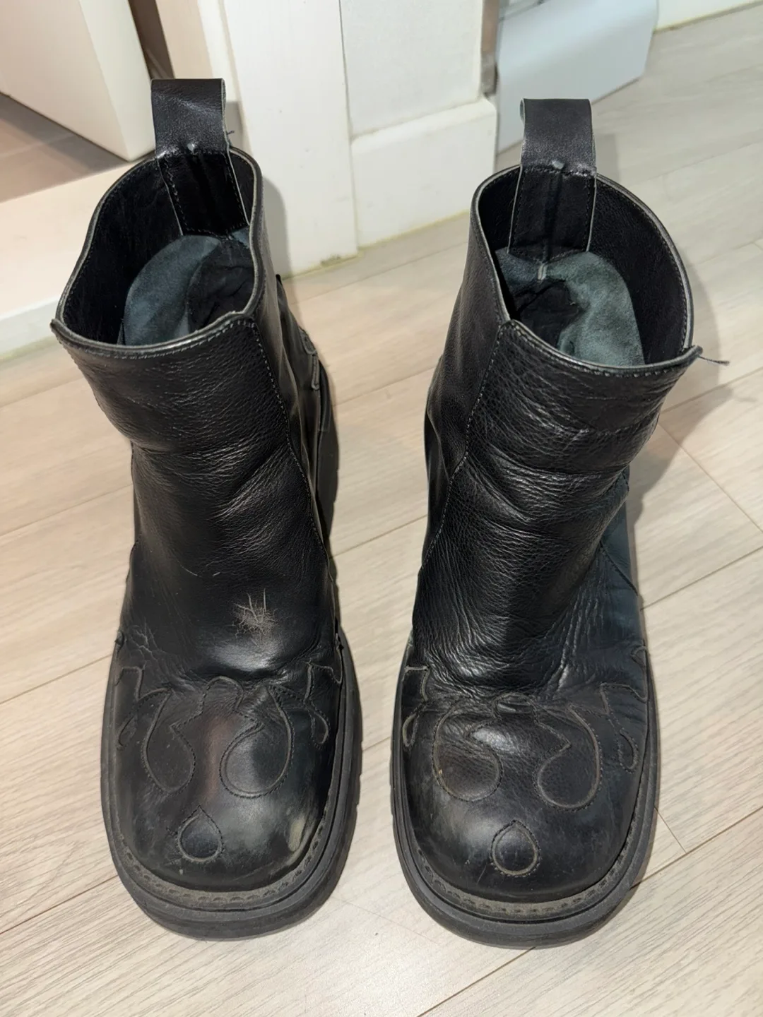 블랙 웨스턴 부츠 245