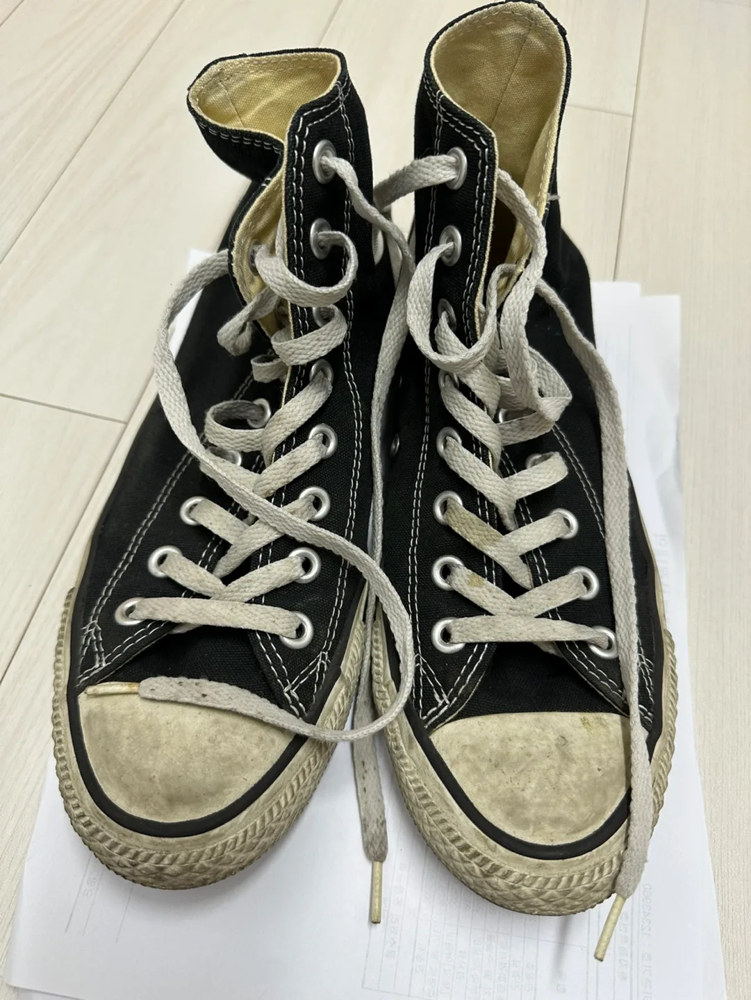 컨버스 하이 블랙 250사이즈(중고)