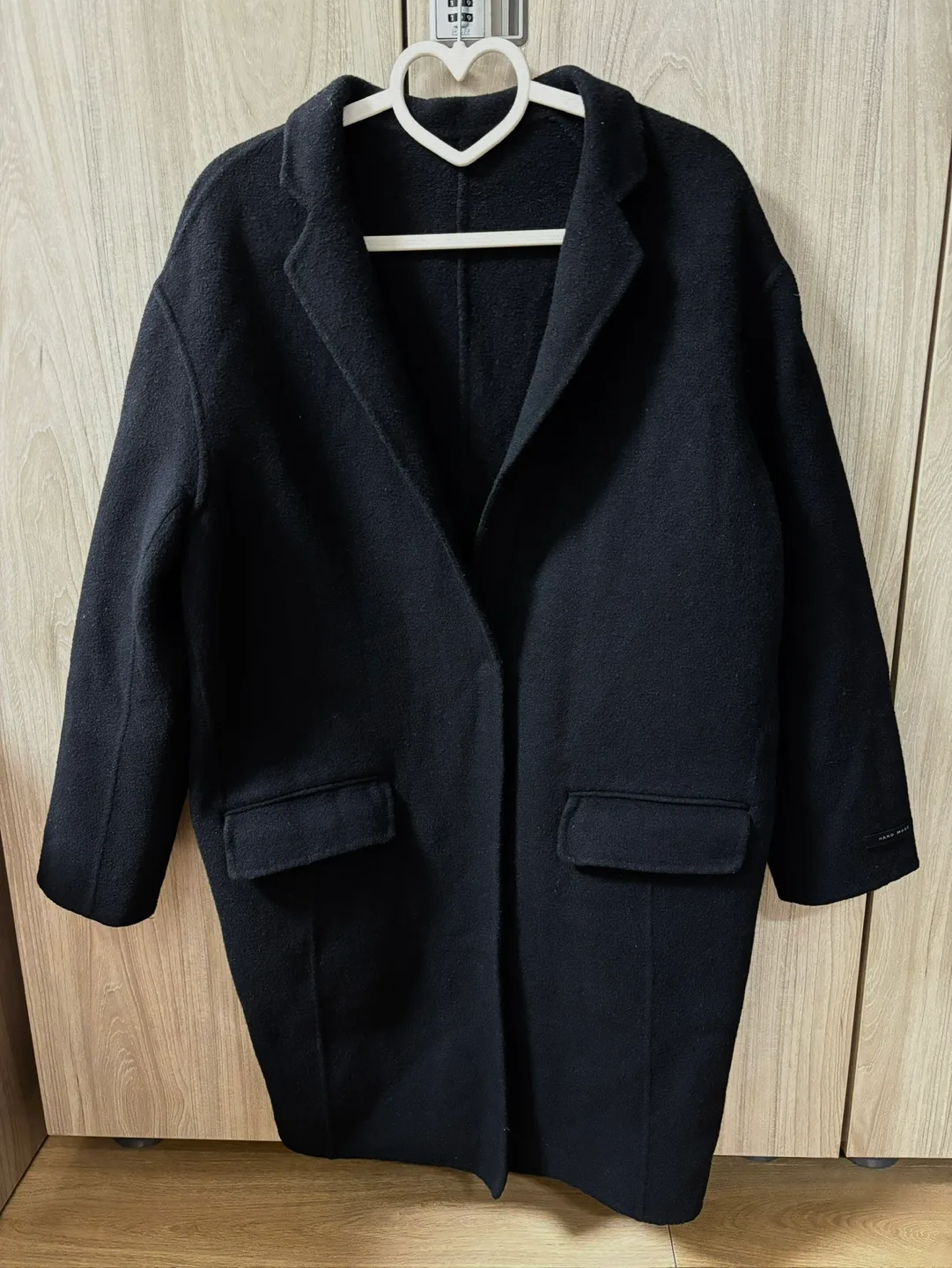 블랙 핸드메이드 코트 자켓