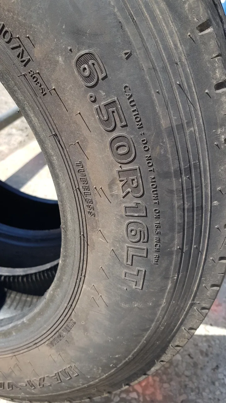 중고타이어  6.5r 16  봉고.포터1.4t용