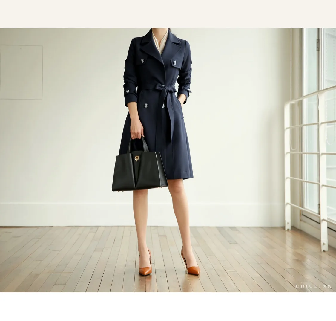 트렌치코트 네이비