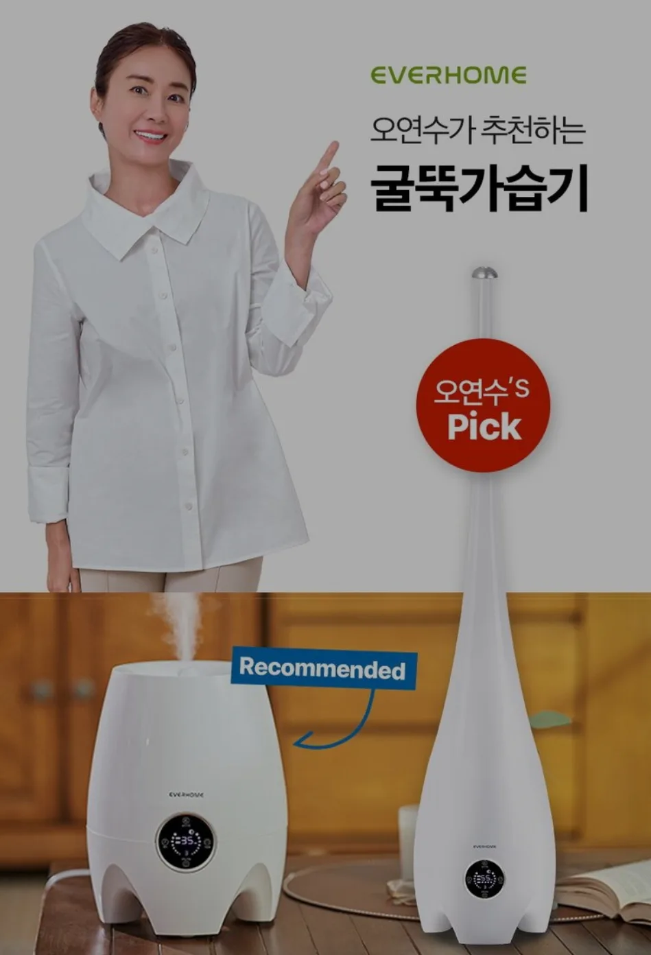(새상품)에버홈 초음파식 가습기