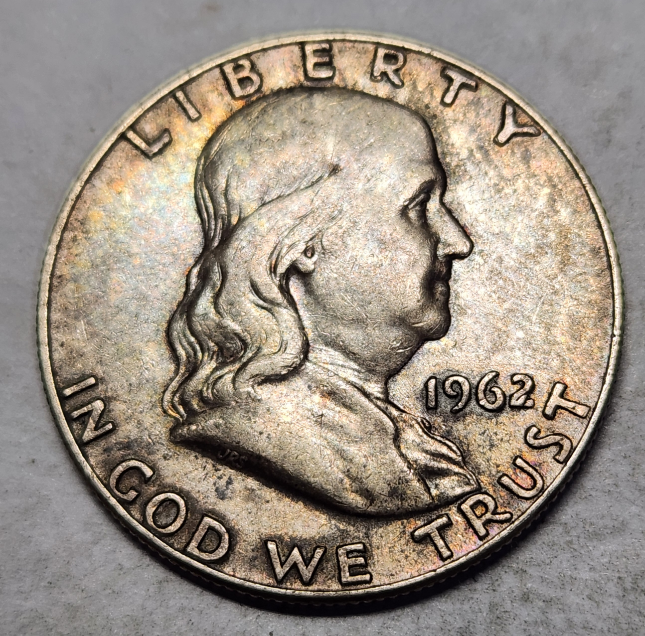 실버90 RPM 에러동전 미국은화 프랭크린 하프달러 1962 D