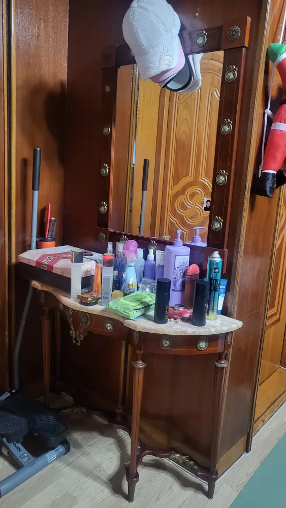 고급 원목 화장대 거울 세트