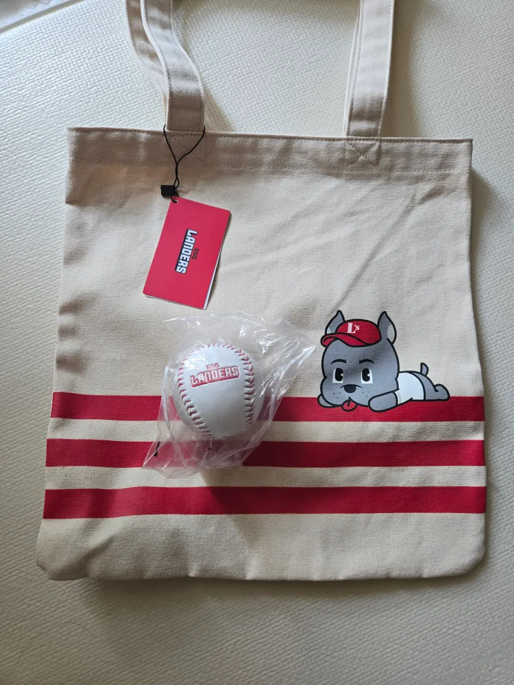 SSG레이더스 기념품 에코백 야구공