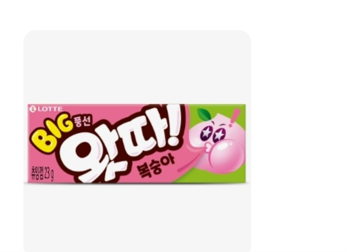 GS25 롯데 빅 왓따 복숭아 껌 2개 | 영천동 | 가공식품 | 당근 중고거래