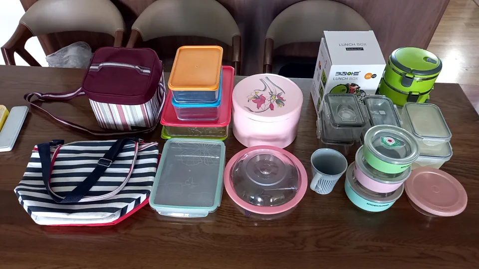 중고 반찬통,도시락통,가방 처분합니다 ^^