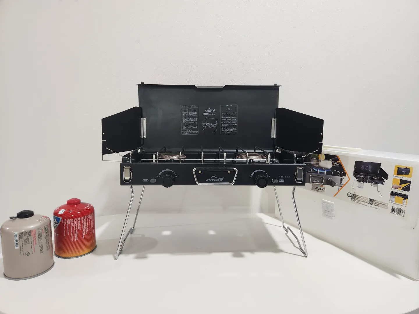 코베아 디럭스 트윈 블랙(2구 가스렌지) 중고 팝니다!