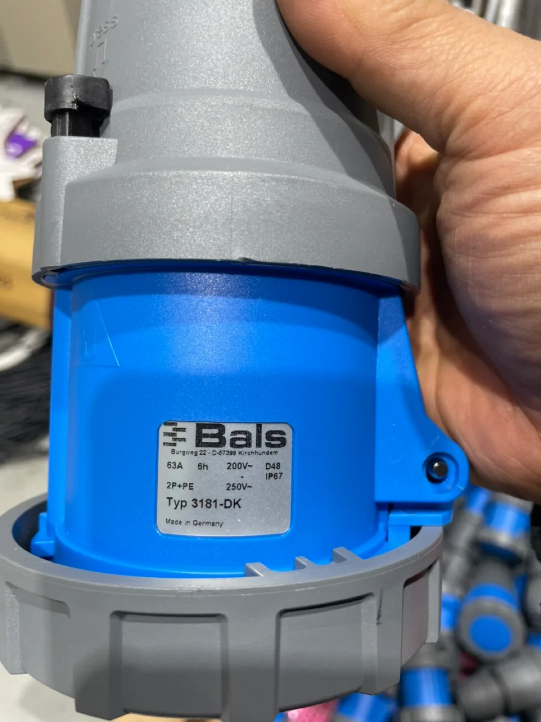 중고 리셉터클 독일 bals typ 3181-dk 63a