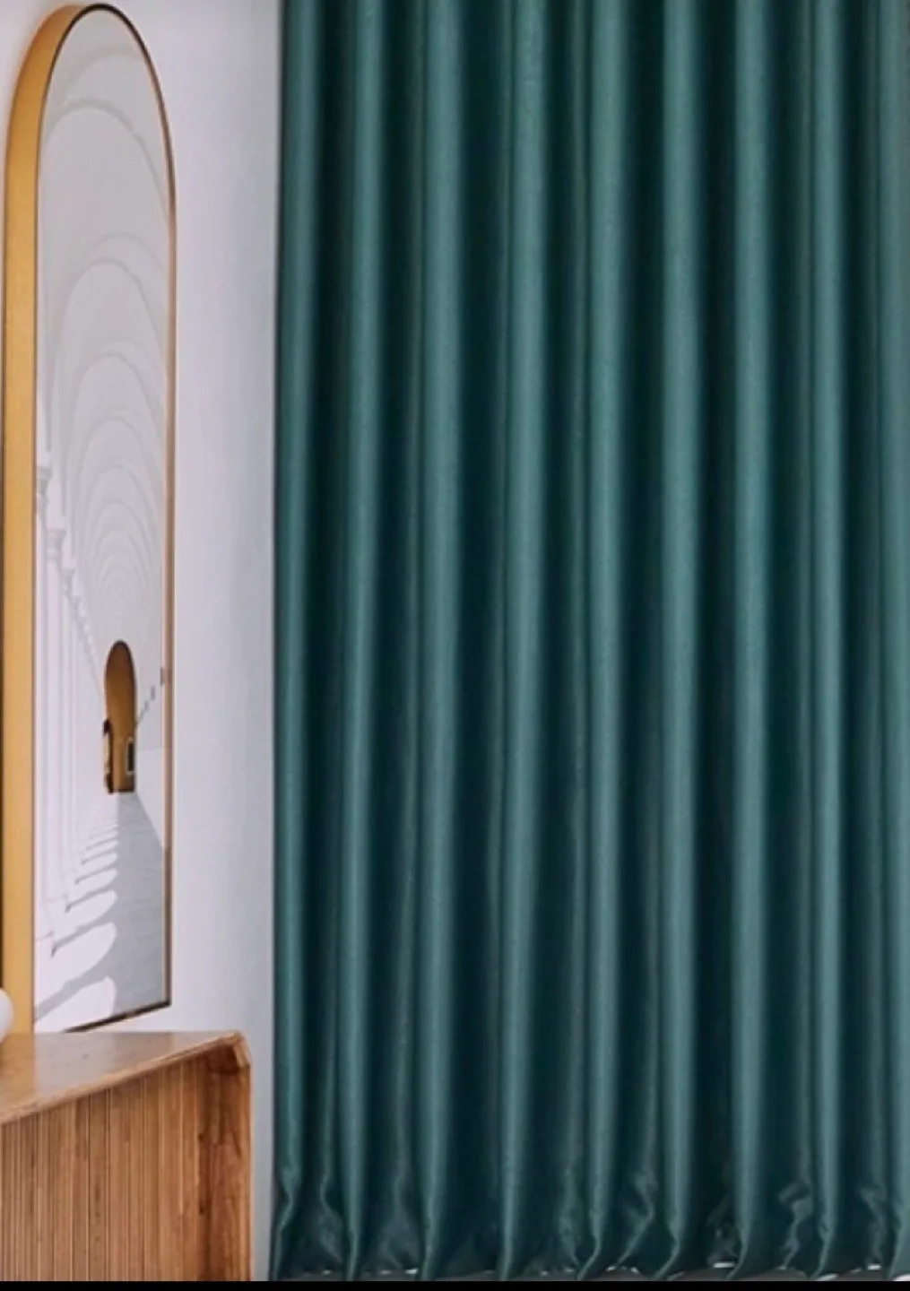 [중고] 그린 대형암막커튼(600)