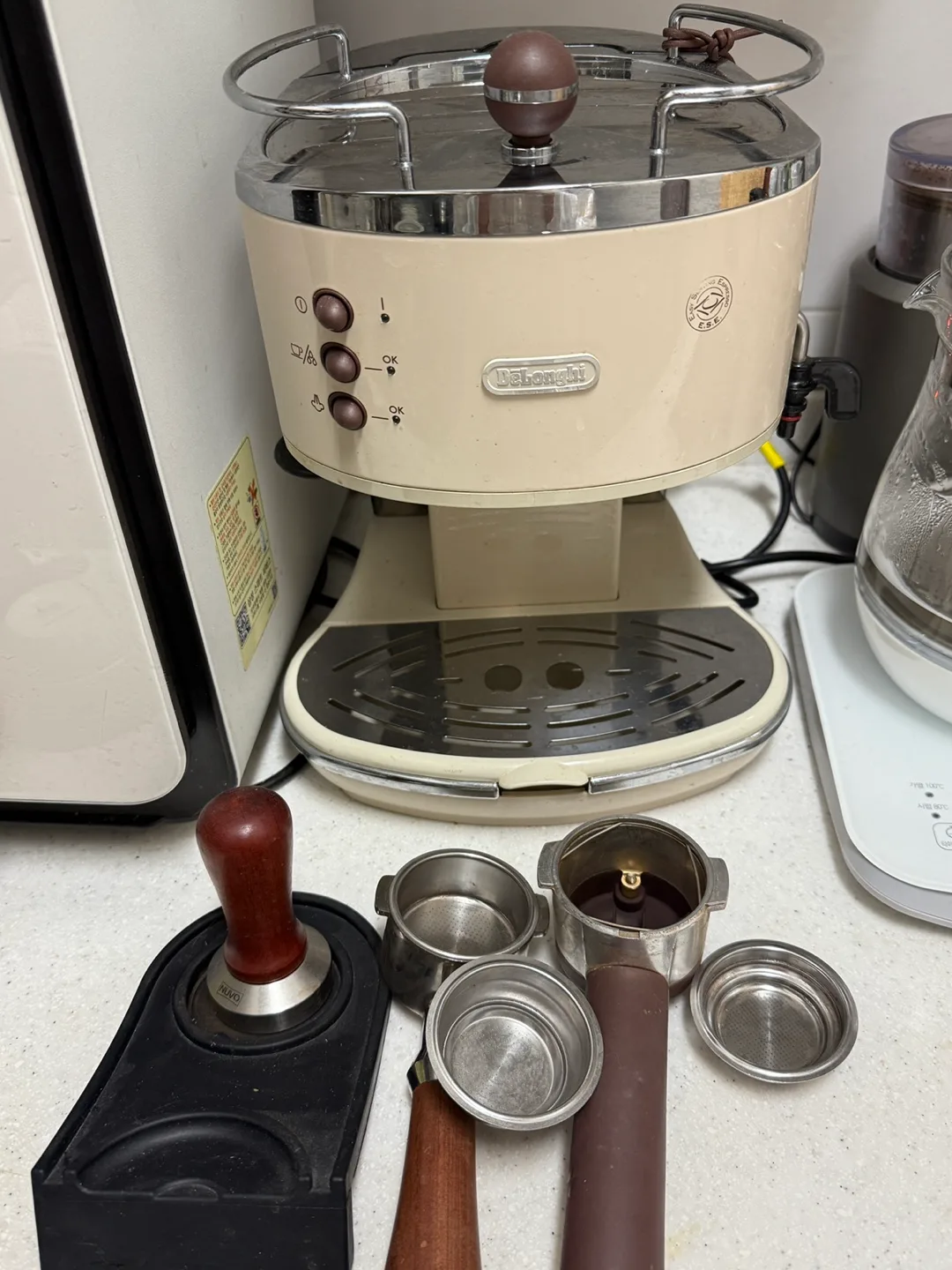 드롱기 에스프레소 머신 아이보리