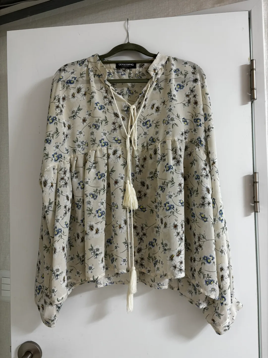 중고) 플라워 블라우스