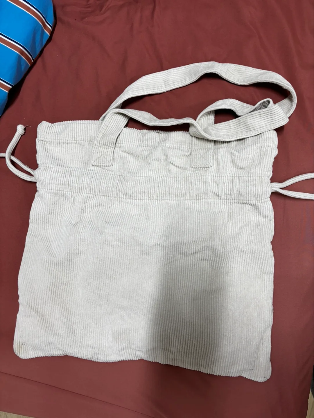 중고) 코듀로이 에코백