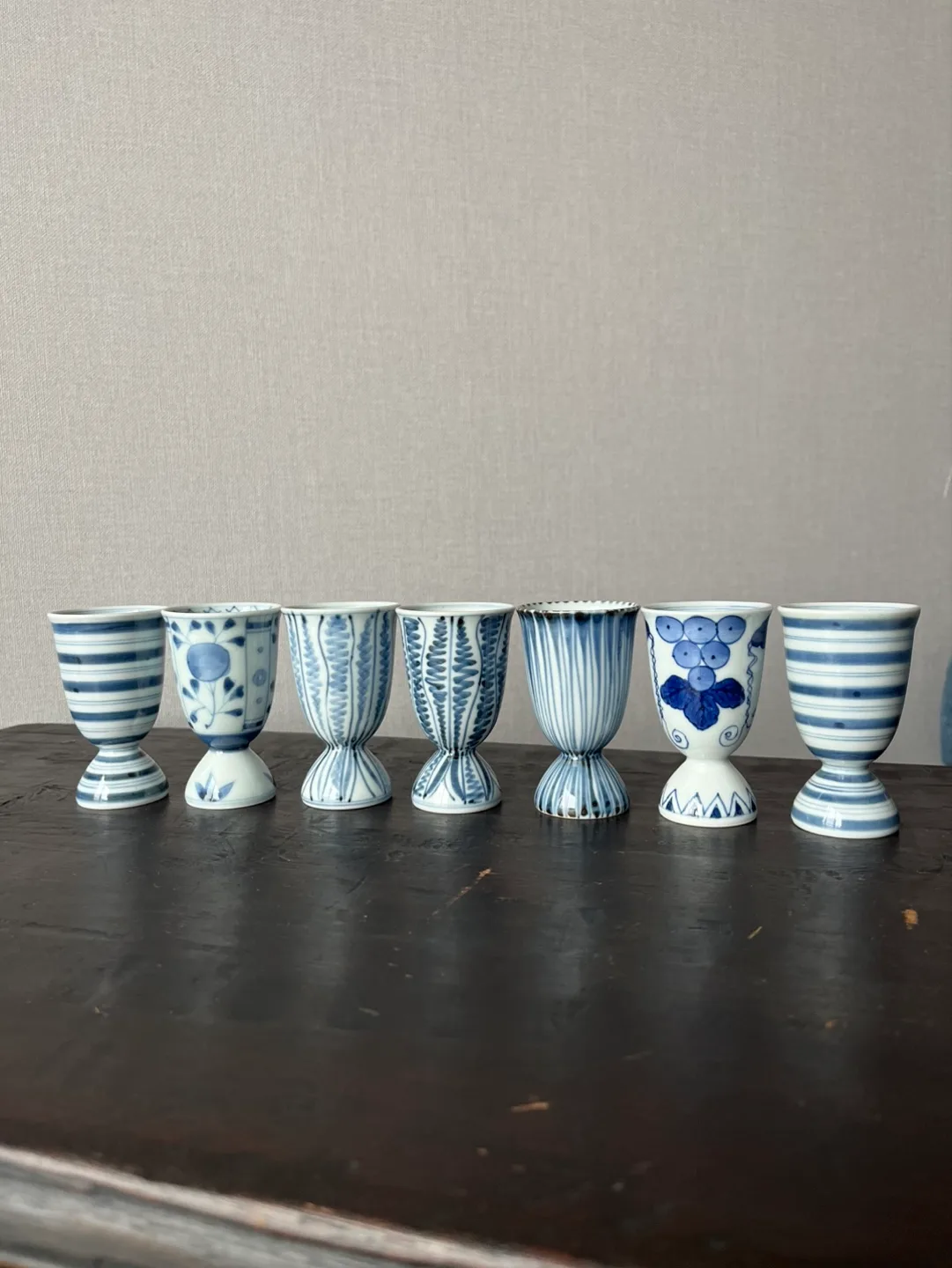 일본 빈티지 술잔 7개 세트 중고