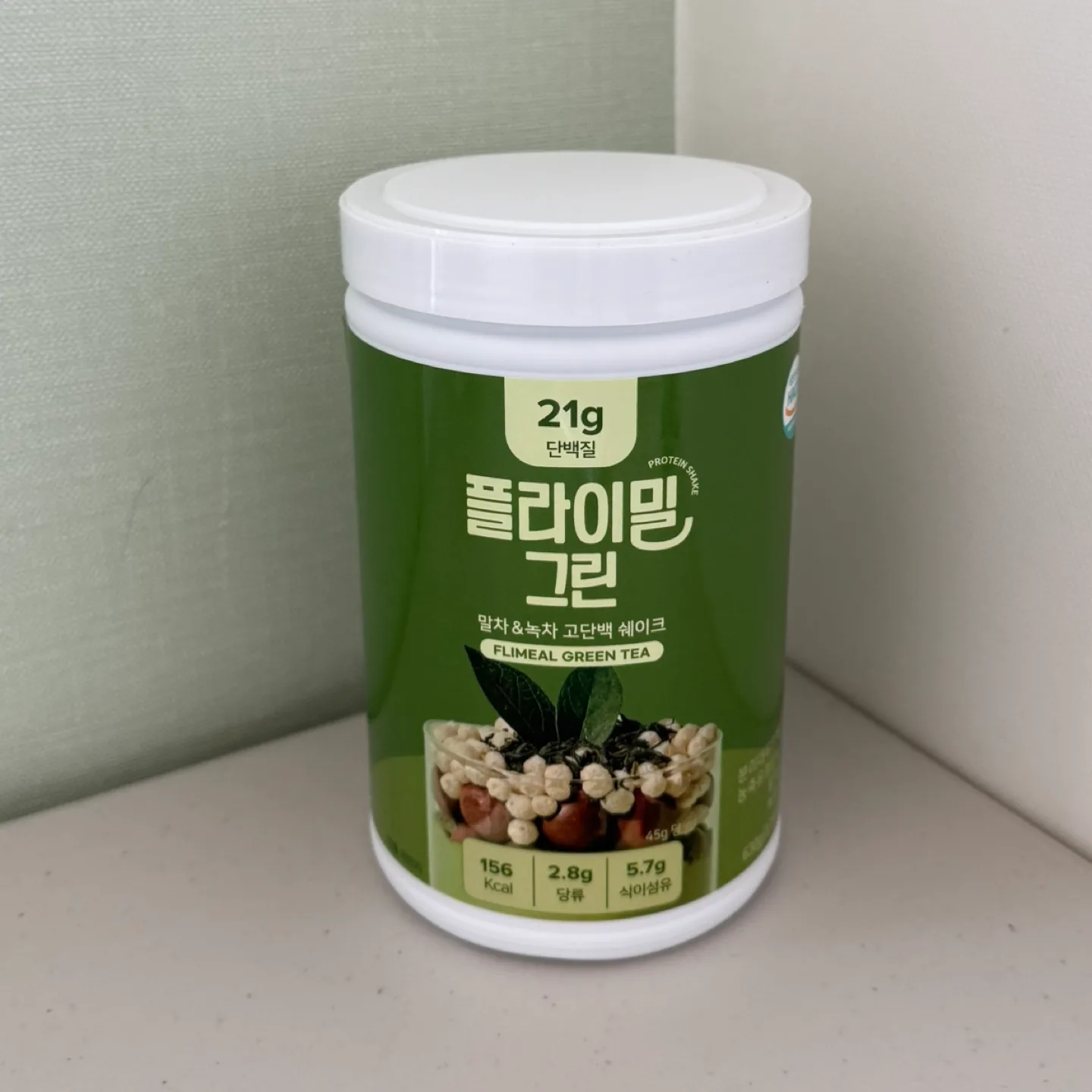 플라이밀 단백질 쉐이크 그린티맛 (새상품)