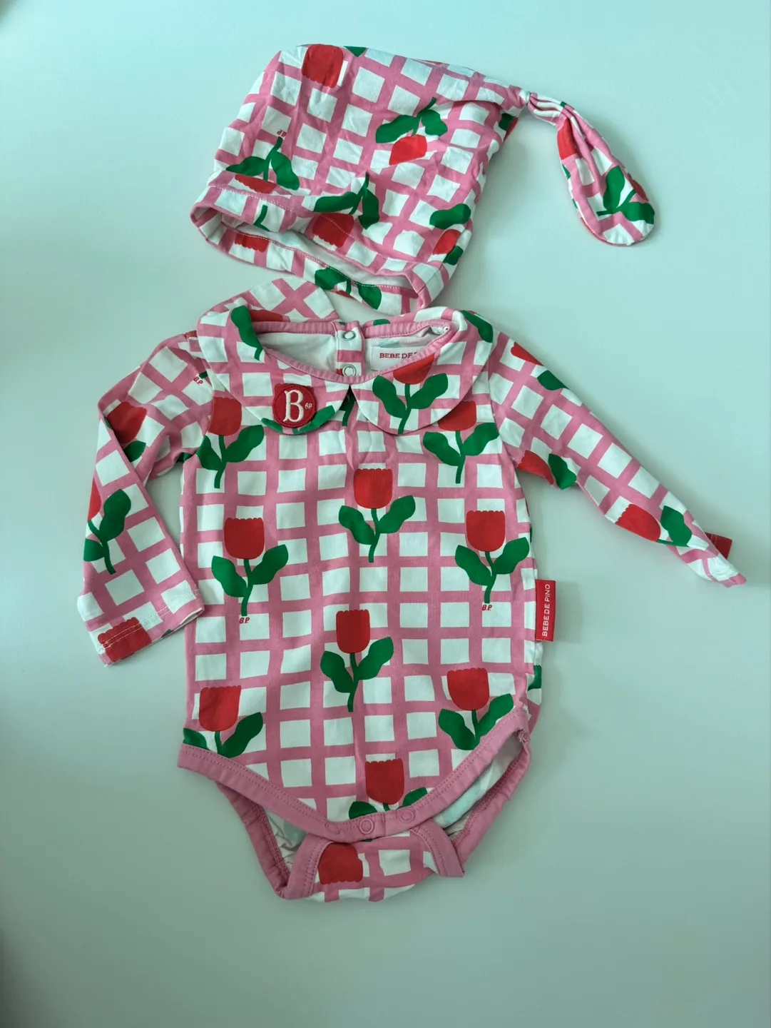 베베드피노 바디슈트 모자 세트