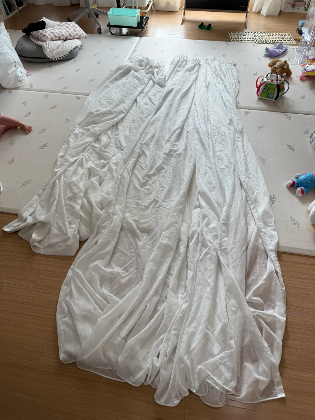 중고 쉬폰커튼 3장