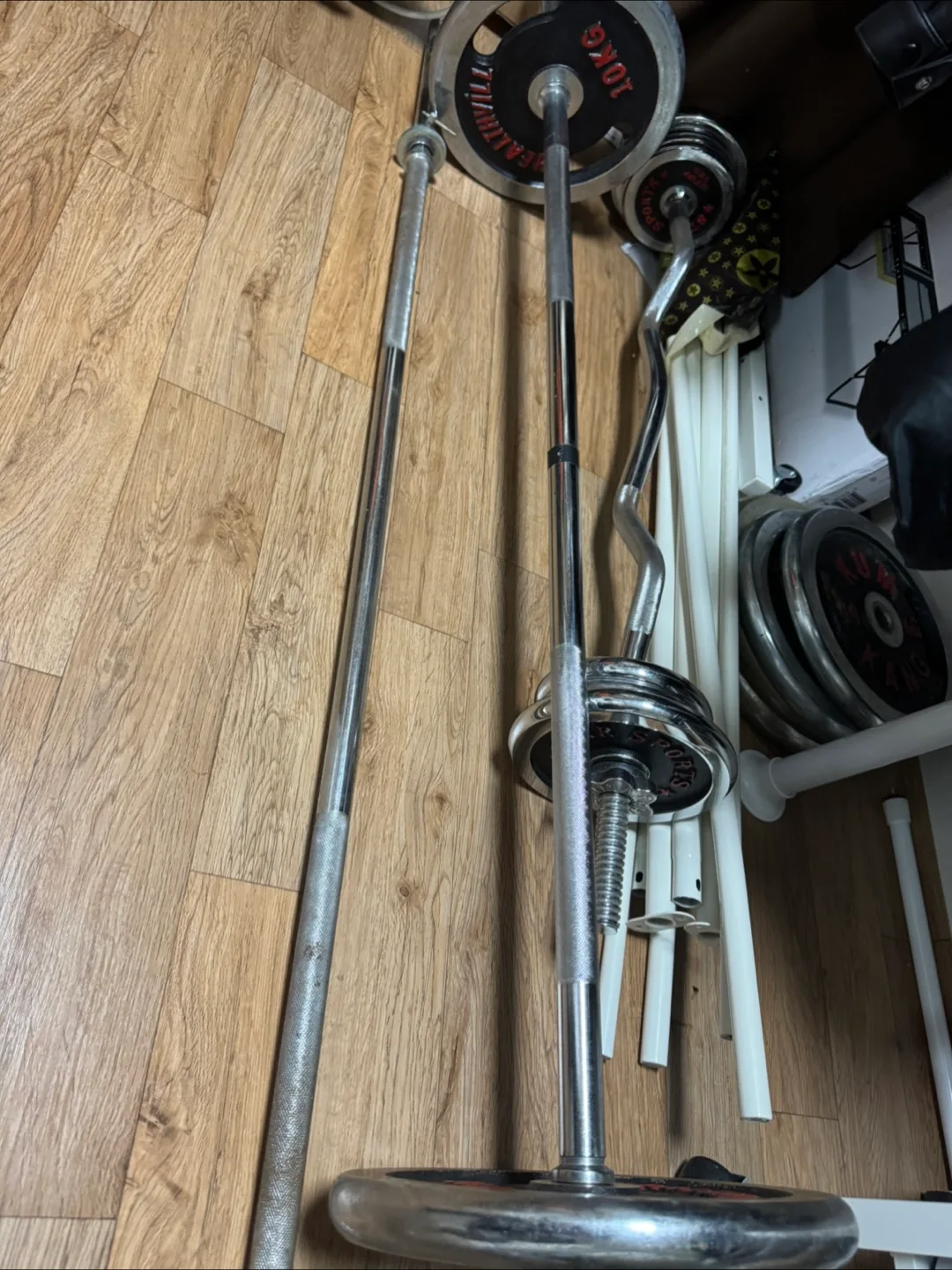 바벨봉 170, 중고 원판 키로당 1500원 2kg~15kg