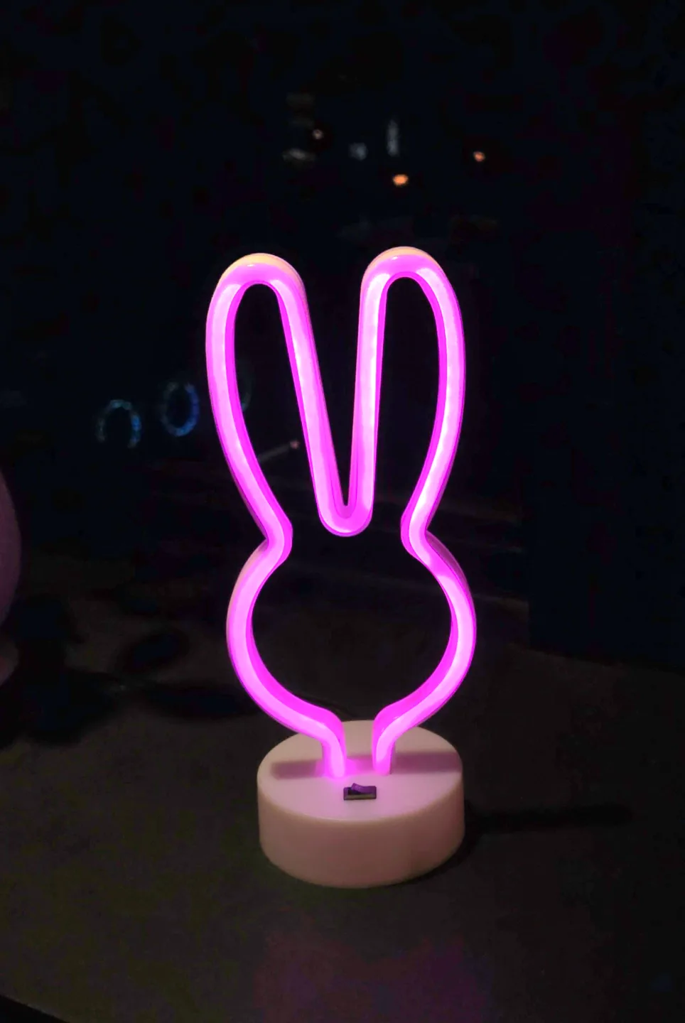토끼 네온 무드등 핑크 (중고) 1개