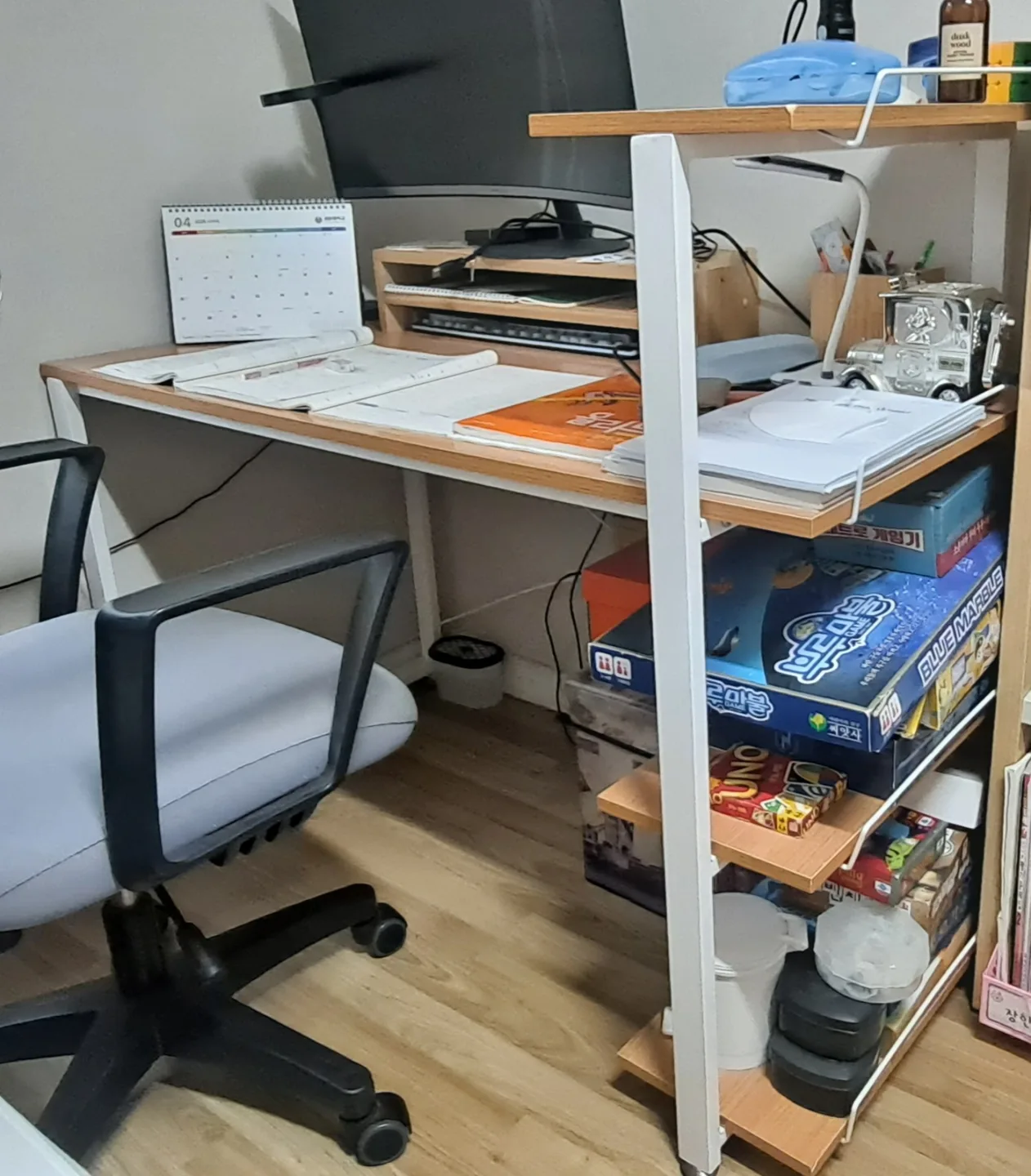 책상 수납 책장 책꽂이 컴퓨터책상 테이블 데스크 1200
