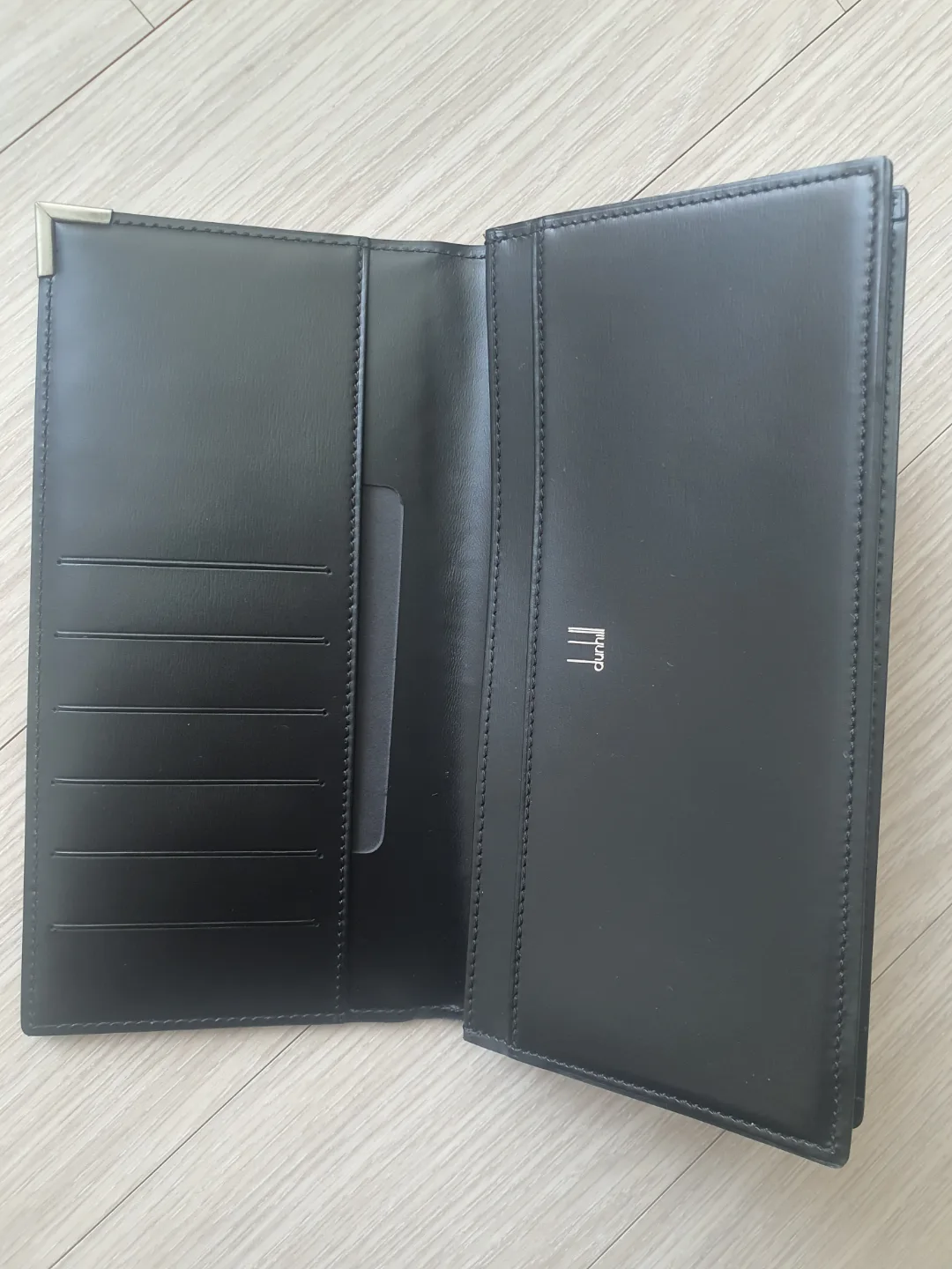 던힐 블랙 가죽 장지갑 (새상품)