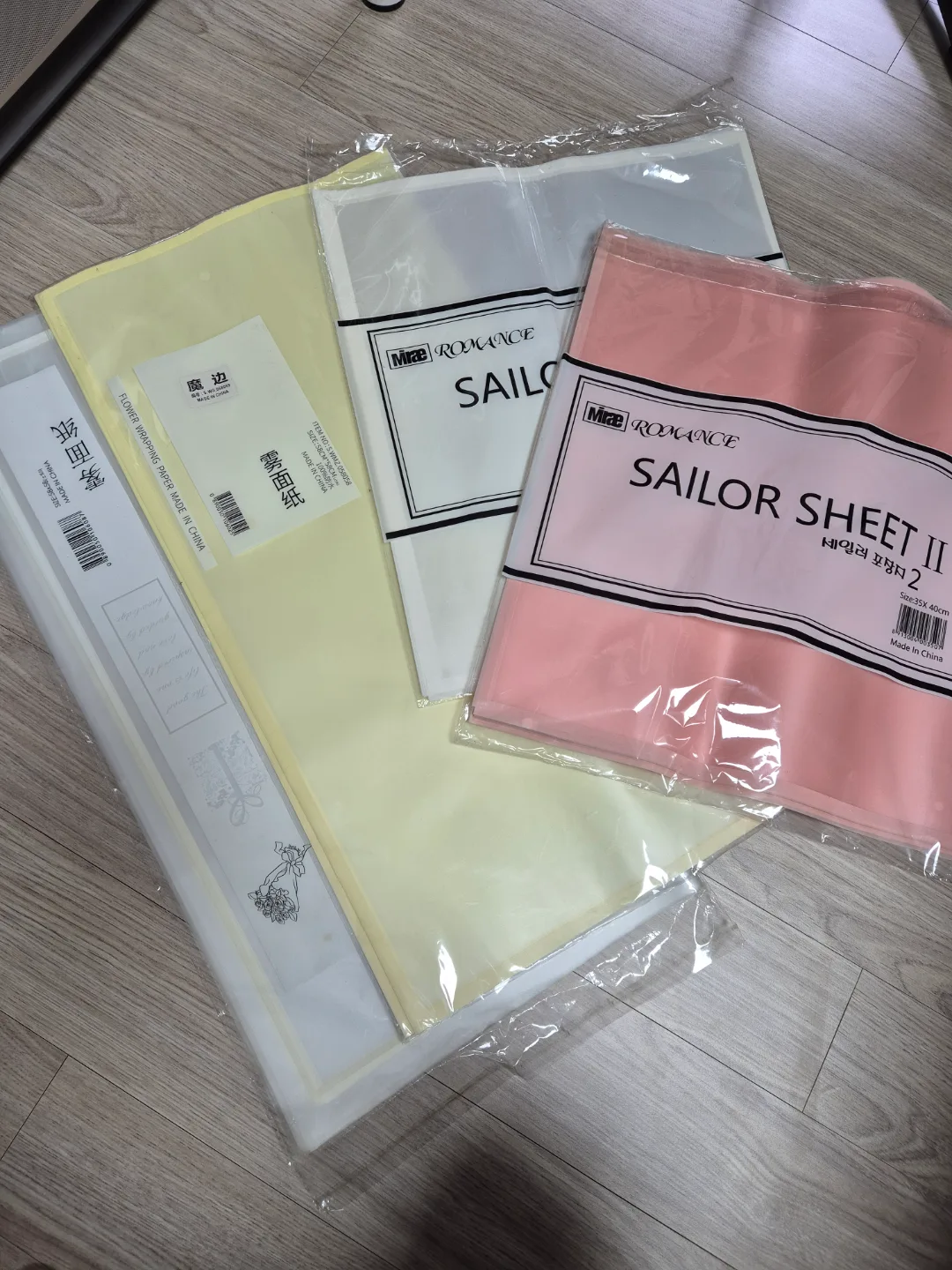 꽃포장지 세일러 포장지 새상품 중고