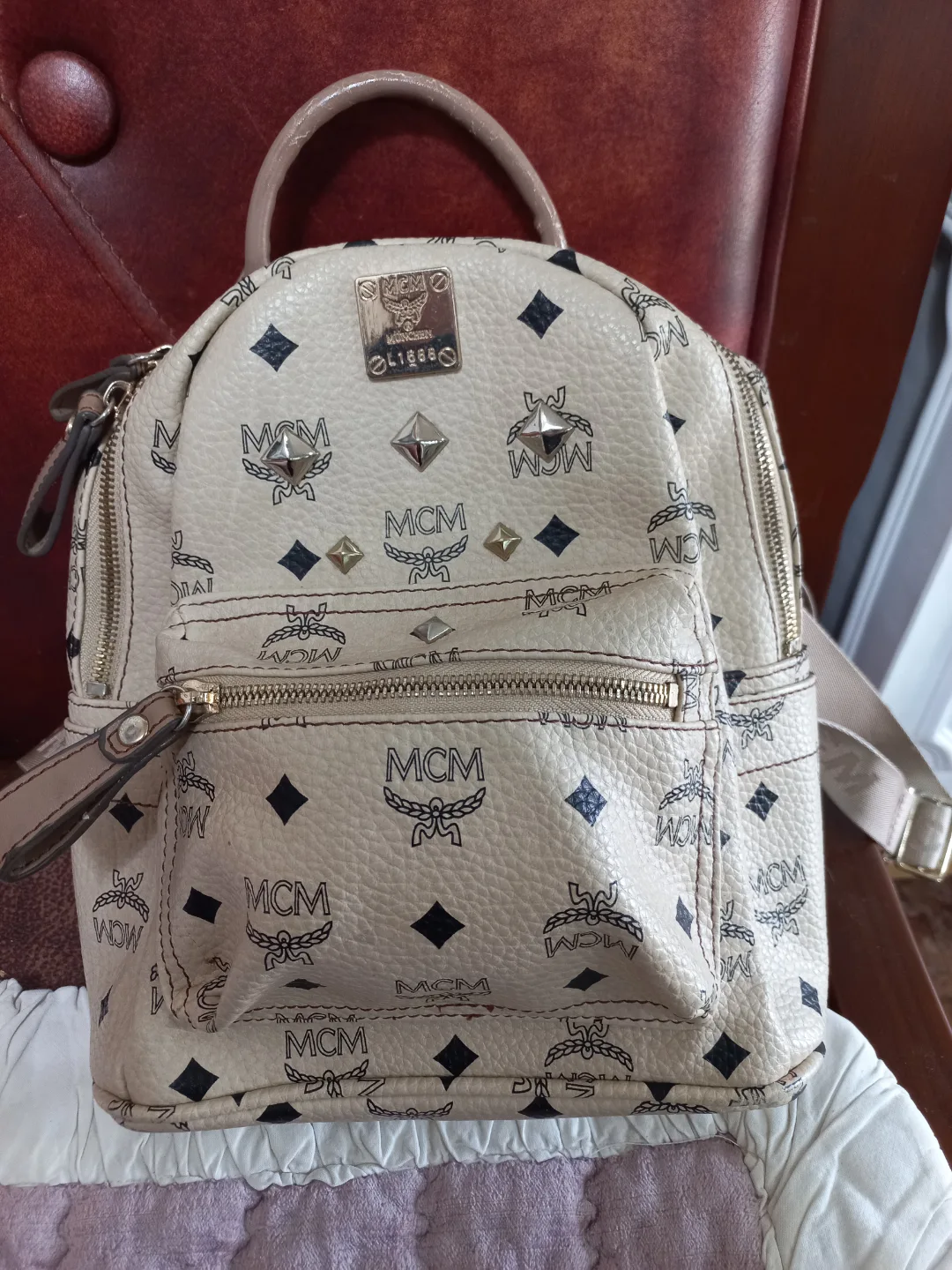 MCM 미니 백팩 아이보리