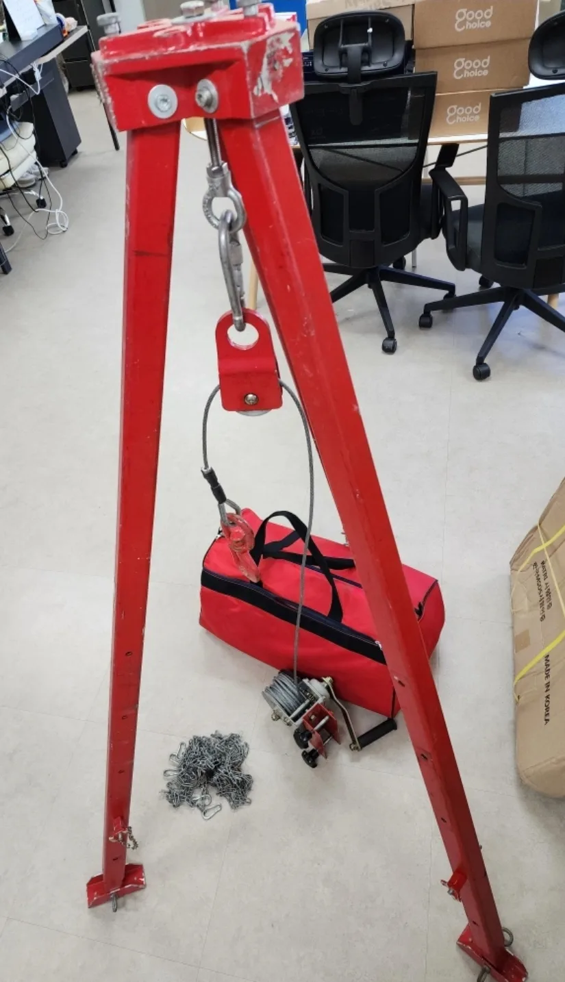 국내산 수동, 자동 겸용 구조용 삼각대 / 새제품 1세트, 중고 1세트