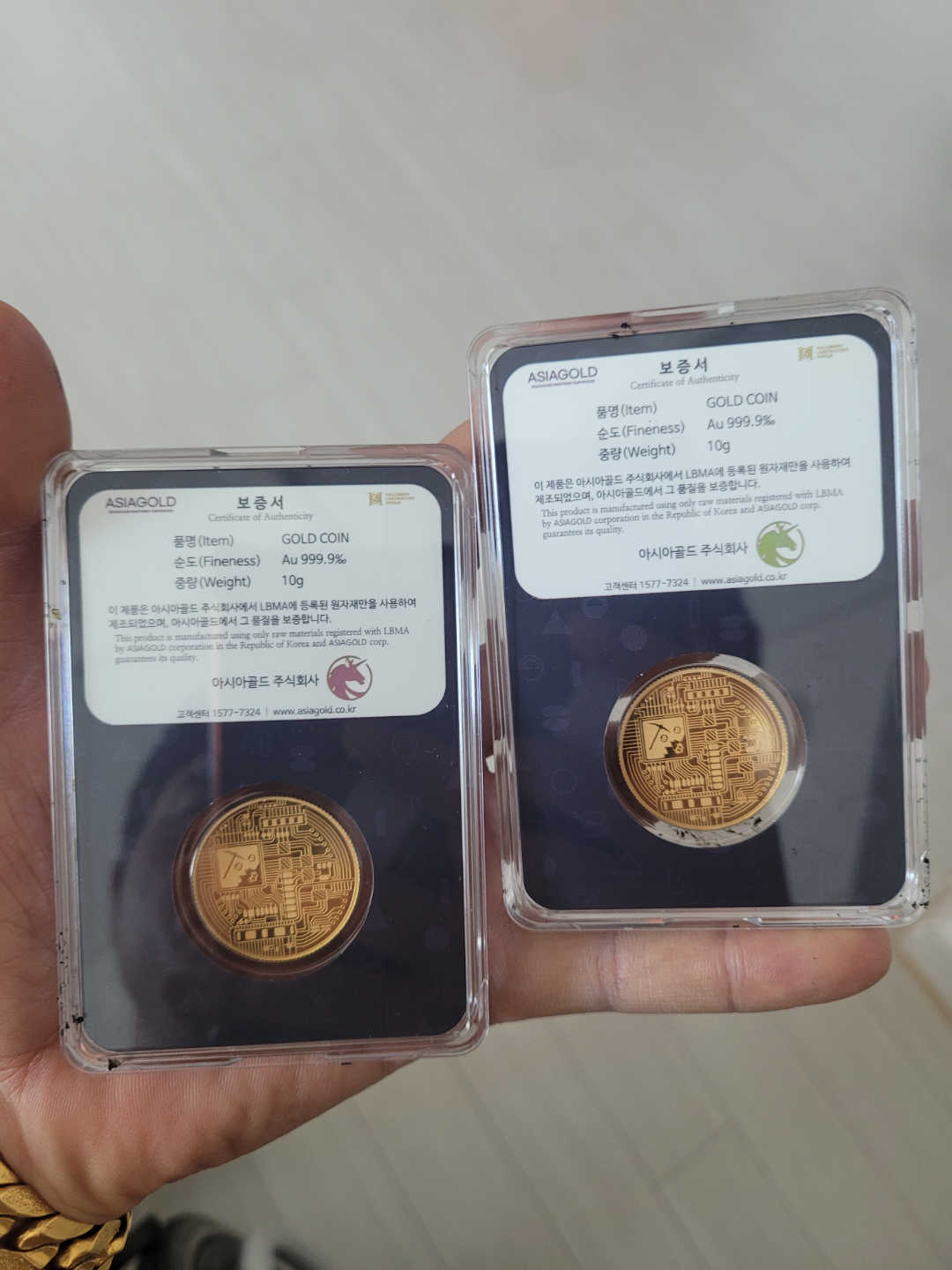 골드바 아시아골드 코인 10그램 2개