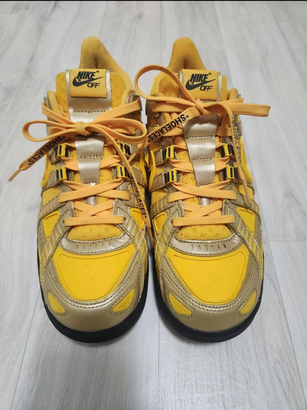 (중고)나이키x오프화이트 러버덩크 유니버시티 골드(265)