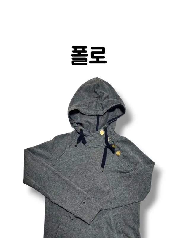 폴로 랄프로렌 금장단추 포인트 후드티 S사이즈