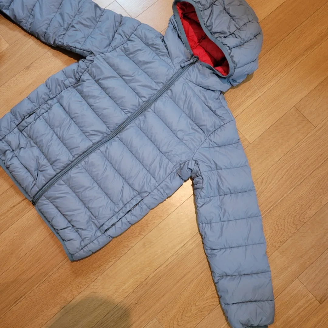 중고 싸이즈 140 -  키즈 오리털 경량 패딩 후드 점퍼