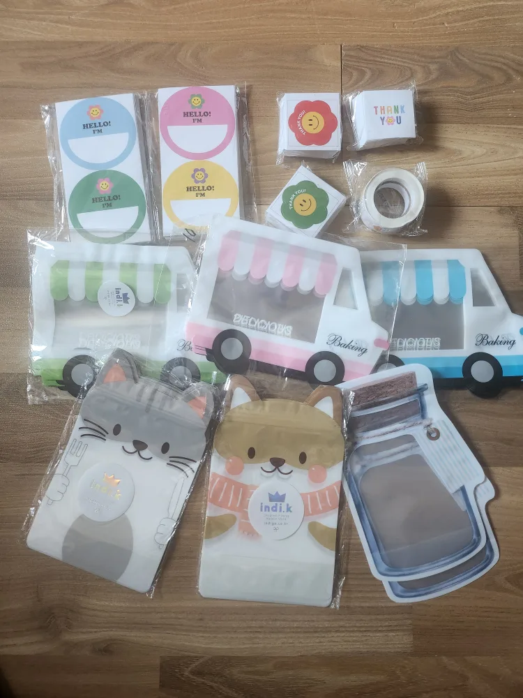 새상품~구디백 만드는 포장용 지퍼백 스티커