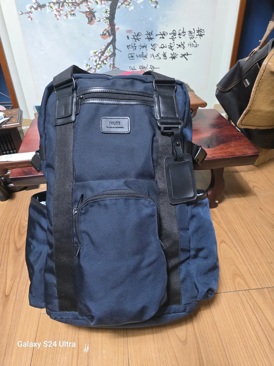 가격내림(HUM) 홈 백백 스위스 밀리터링 가죽백팩