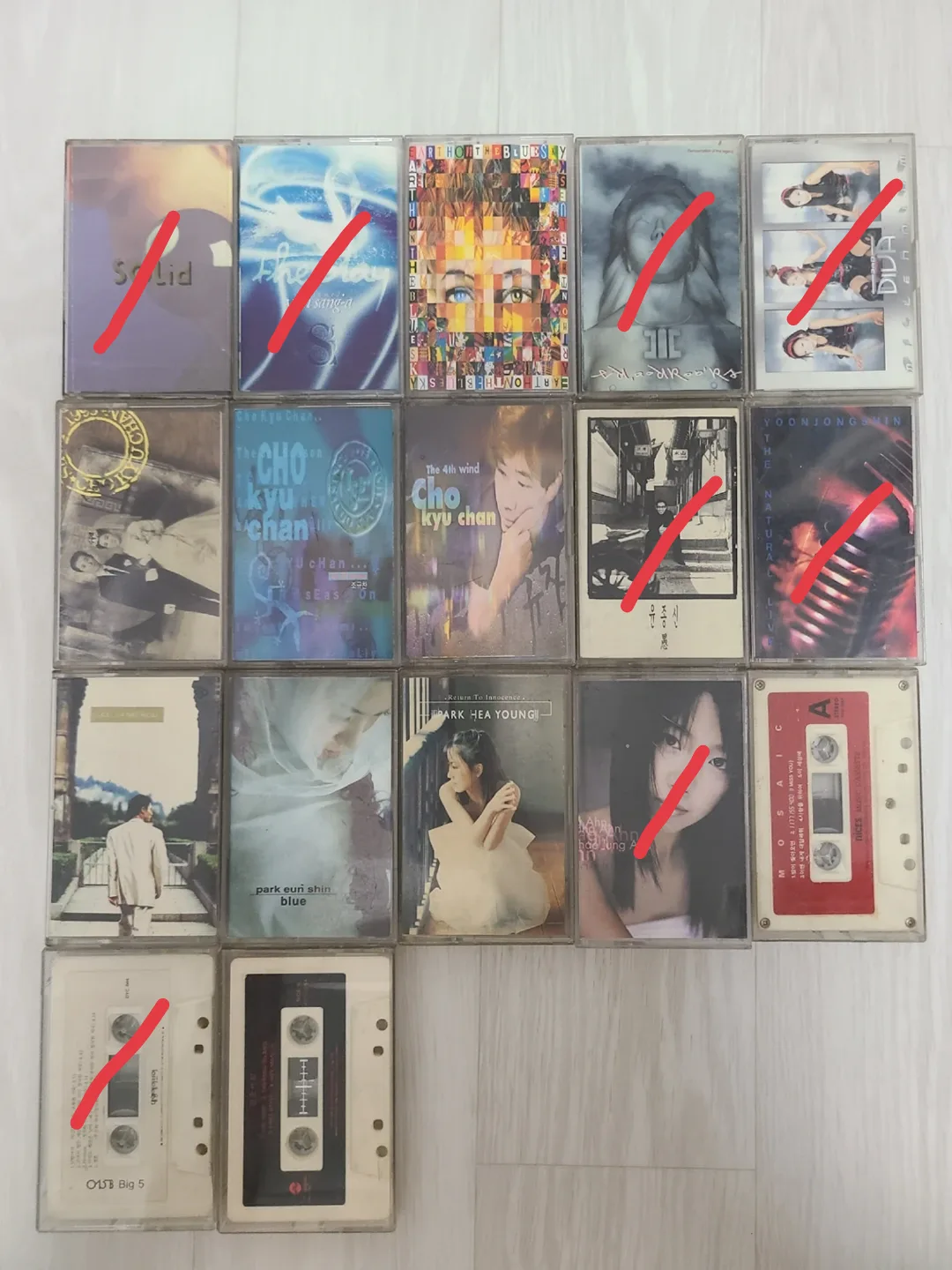 중고 소장용 한국가요 음반 카세트 테이프 판매(조규찬.이장우)