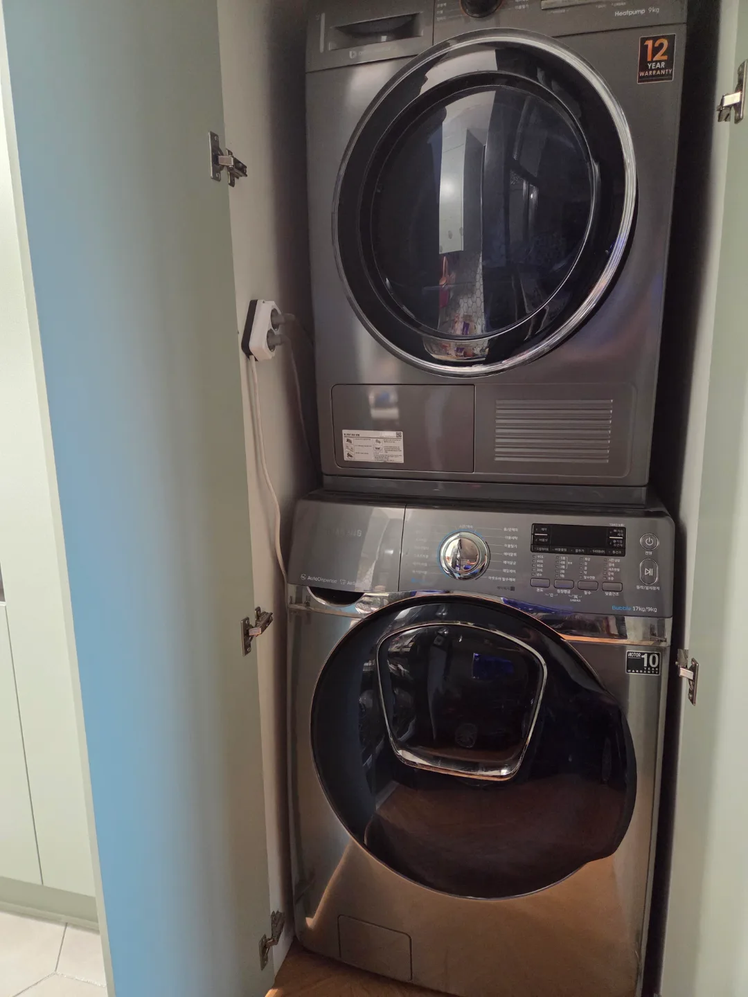 삼성 건조기 9kg + 세탁기 17kg