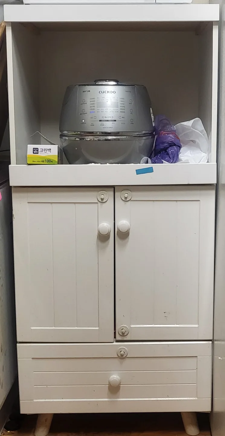 전자레인지대 밥솥 수납장