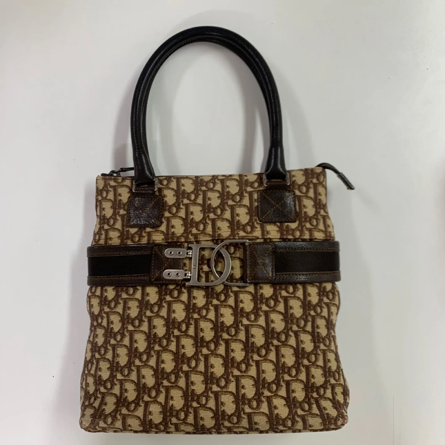 디올 빈티지 버클 토트백