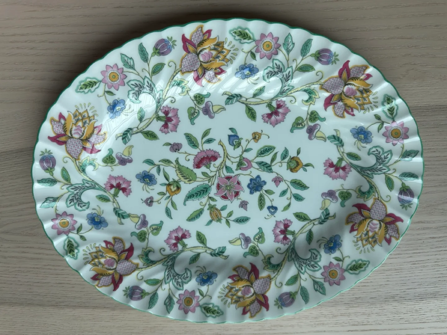 빈티지 민톤 Minton Haddon Hall 하돈 홀 그린 엣지 서빙 플래트 중고