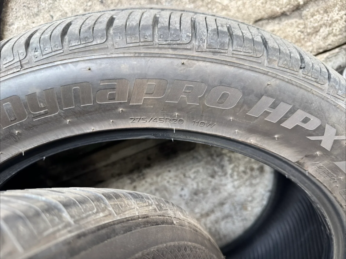  Dynapro HPX 275/45R20 2개 중고타이어